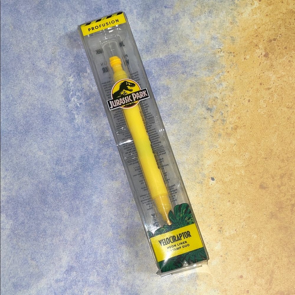 Profusion NIB Jurassic Park Neon Liner & Stamp VELOCIRAPTOR